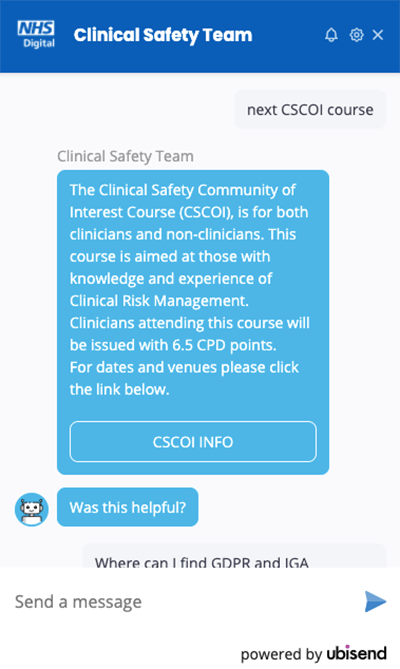 NHS chatbot
