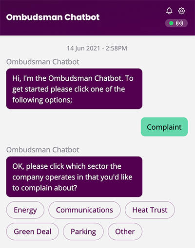 ombudsman chat widget
