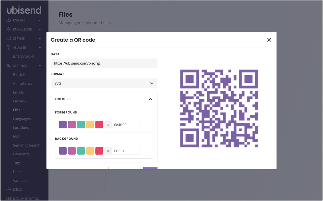Create and track QR codes